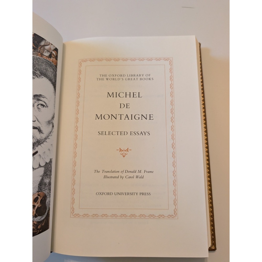 Franklin Library Oxford Selected Essays of Michel de Montaigne Leather Deluxe - Picture 8 of 10